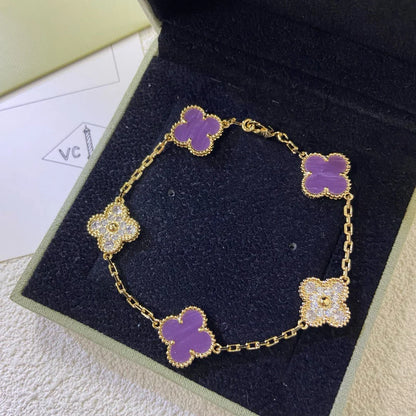 [Mystic-new] CLOVER 5 MOTIF VIOLET BRACELET COLLECTION