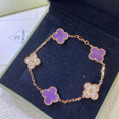 [Mystic-new] CLOVER 5 MOTIF VIOLET BRACELET COLLECTION