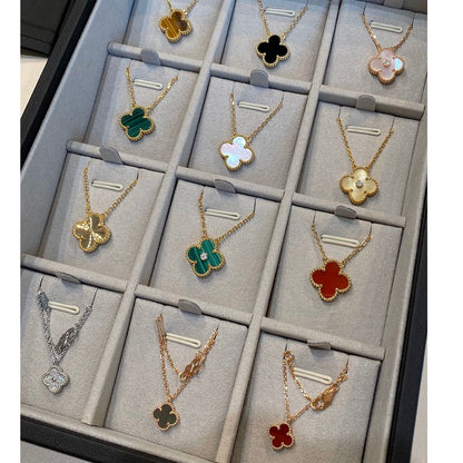 [Mystic]CLOVER 15MM LASER NECKLACE