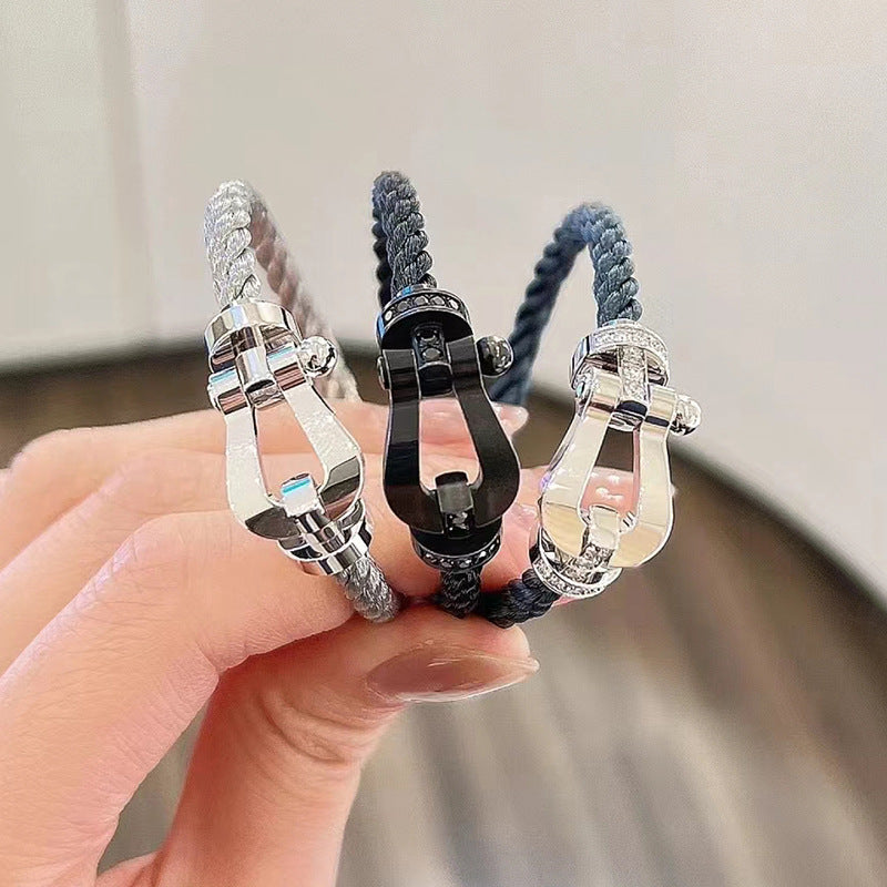 [Mystic]FORCE LARGE HORSESHOE NO DIAMOND BRACELET SILVER