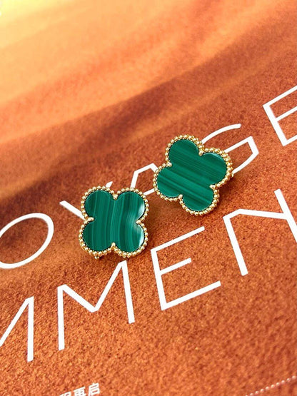 [Mystic] CLOVER LARGE (20mm) 1 MOTIFS GREENER MOP STUD EARRINGS
