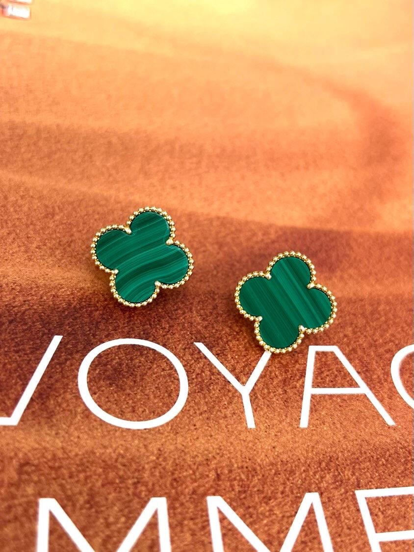 [Mystic] CLOVER LARGE (20mm) 1 MOTIFS GREENER MOP STUD EARRINGS