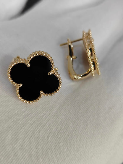 [Mystic]CLOVER 20MM BLACK MOP EARRINGS