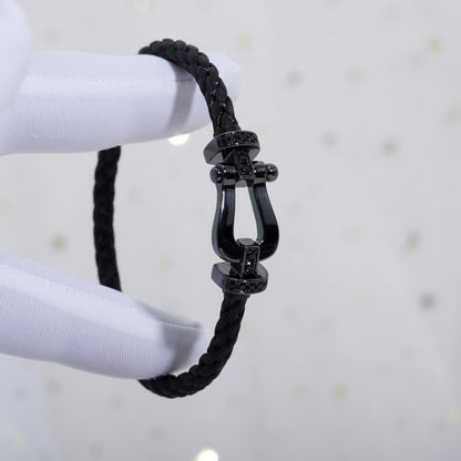 [Mystic]FORCE LARGE SERIES HORSESHOE BLACK SAMURAI BRACELET
