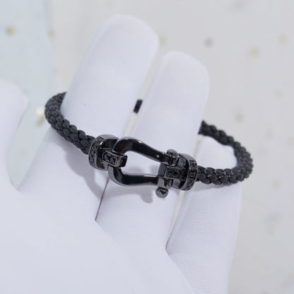 [Mystic]FORCE LARGE SERIES HORSESHOE BLACK SAMURAI BRACELET