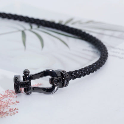 [Mystic]FORCE LARGE SERIES HORSESHOE BLACK SAMURAI BRACELET