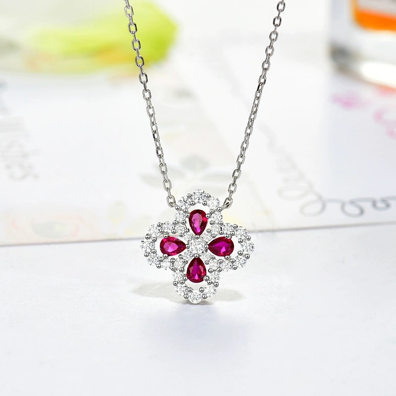 [Mystic]LOOP NECKLACE FULL MOTIF DIAMOND 16MM MULTIPLE COLORS