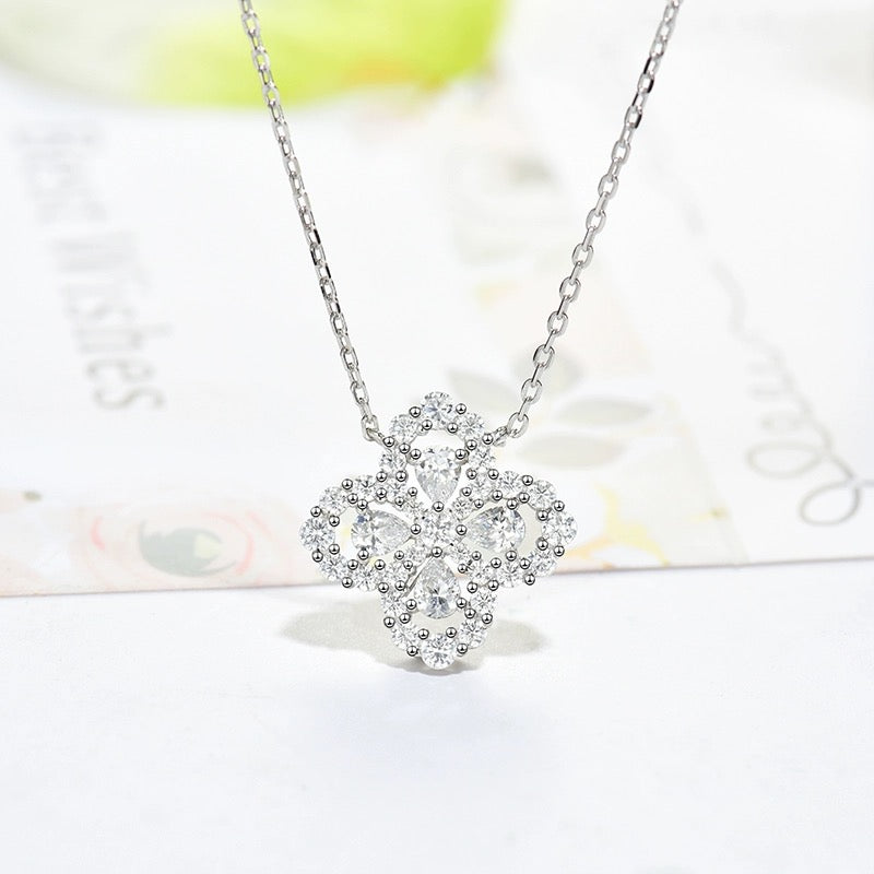 [Mystic]LOOP NECKLACE FULL MOTIF DIAMOND 16MM MULTIPLE COLORS