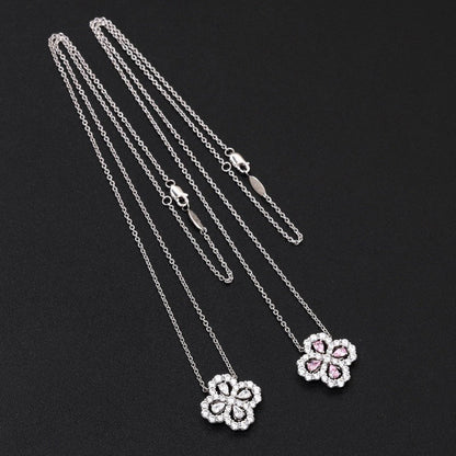 [Mystic]LOOP NECKLACE FULL MOTIF DIAMOND 16MM MULTIPLE COLORS