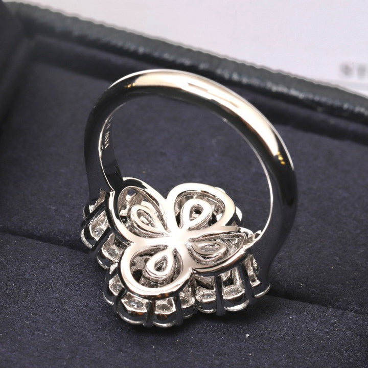 [Mystic]LOOP RING FULL MOTIF DIAMOND 16MM SILVE