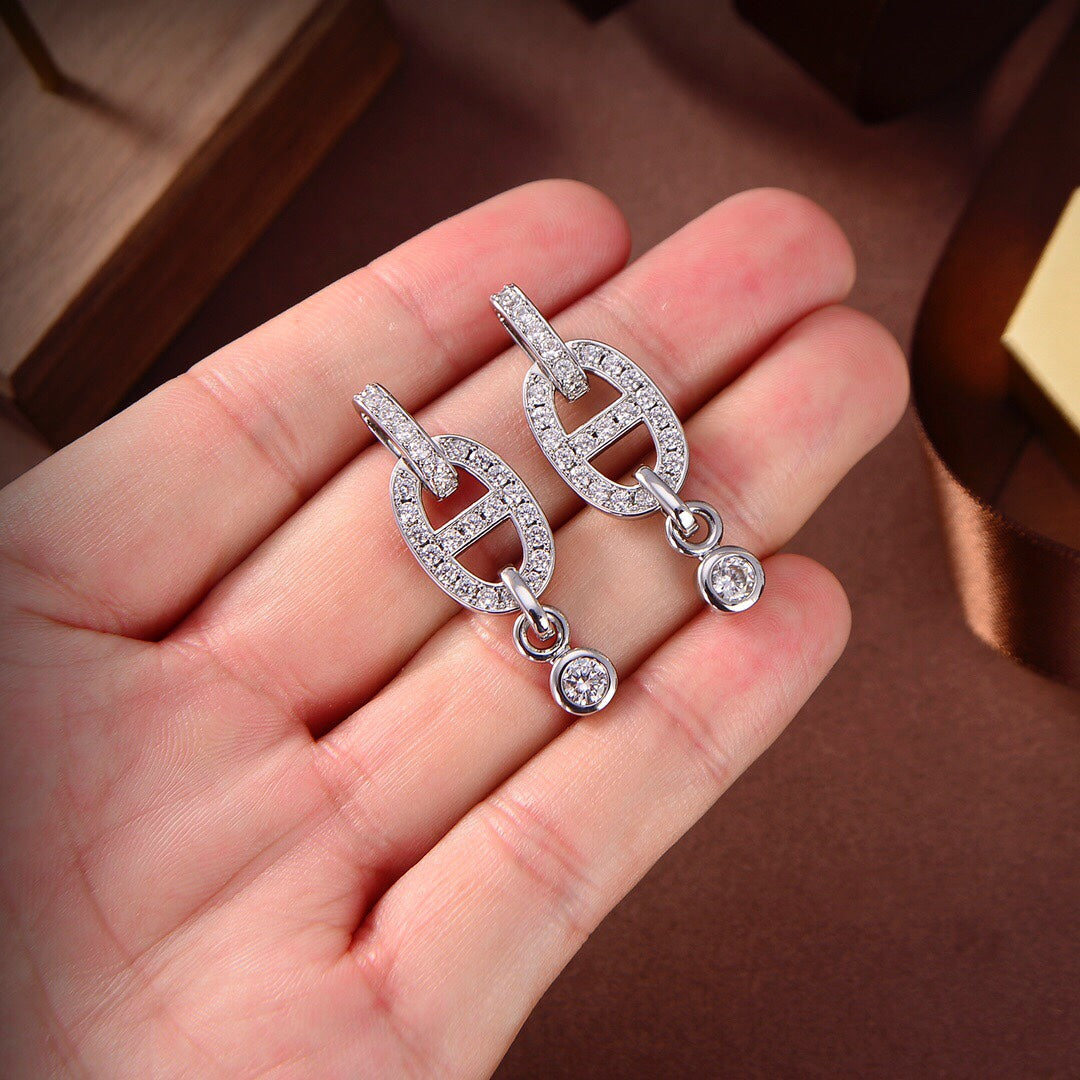 [Mystic]HM CHAINE DIAMOND EARRINGS