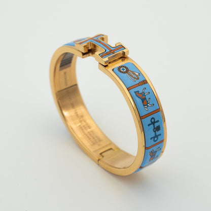 [Mystic]H PINK GOLD BRACELET BLUE CERAMIC