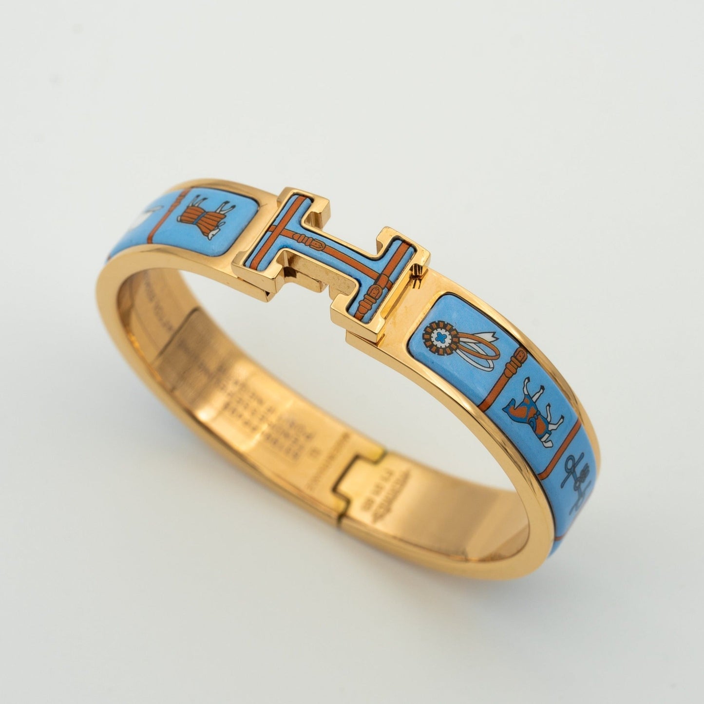 [Mystic]H PINK GOLD BRACELET BLUE CERAMIC