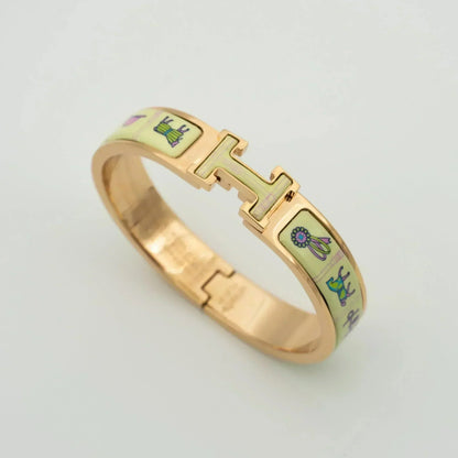 [Mystic]H PINK GOLD BRACELET CREAM CERAMIC