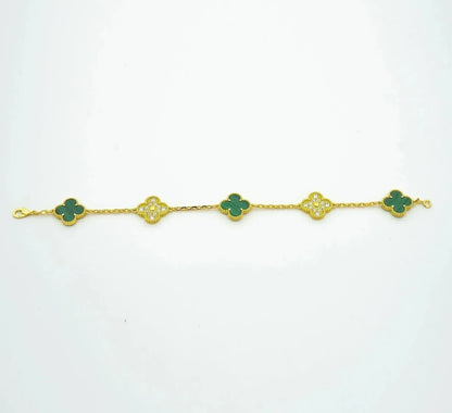 [Mystic-new] CLOVER 5 MOTIF MALACHITE BRACELET COLLECTION