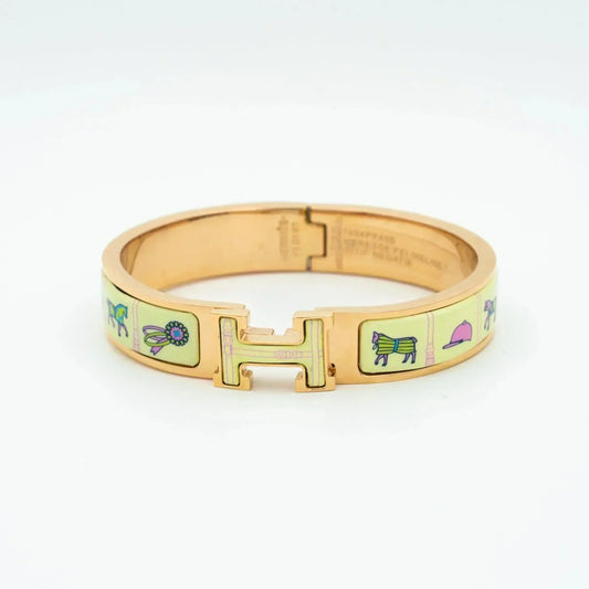 [Mystic]H PINK GOLD BRACELET CREAM CERAMIC