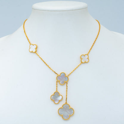 [Mystic]CLOVER MOTHER OF PEARL NECKLACE 6 MOTIF