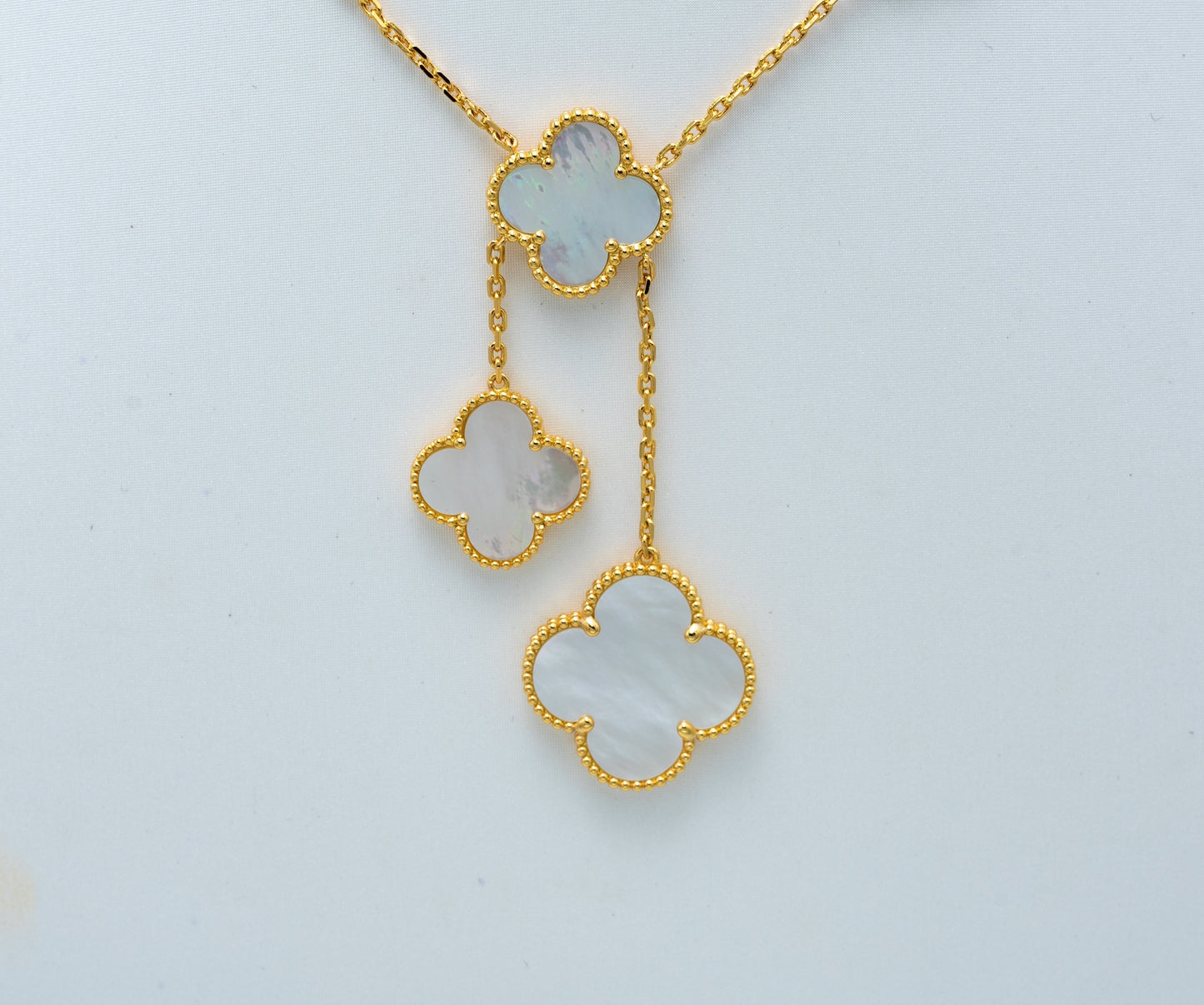 [Mystic]CLOVER MOTHER OF PEARL NECKLACE 6 MOTIF