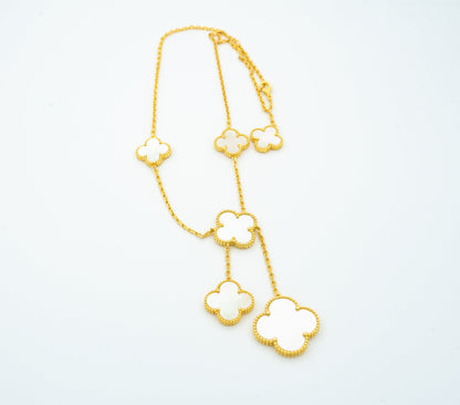 [Mystic]CLOVER MOTHER OF PEARL NECKLACE 6 MOTIF