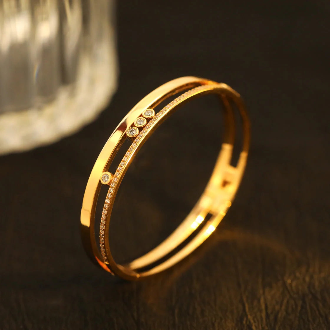 [Mystic JURI]Move Romane Diamond Bangle Bracelet