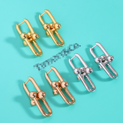 [Mystic]TF HORSESHOE BUCKLE EARRINGS