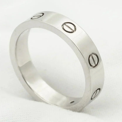 [Mystic]LOVE RING 4MM 1 DIAMOND SILVER