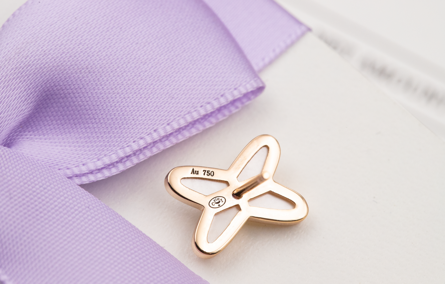 [Mystic]JEUX DE WHITE MOP PINK GOLD DIAMOND EARRINGS