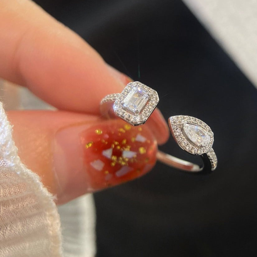 [Mystic JURI]MY TWIN TOI & MOI SILVER DIAMOND RING