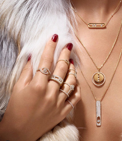 [Mystic JURI]Mystic MOVE PM NECKLACE PINK GOLD DIAMOND