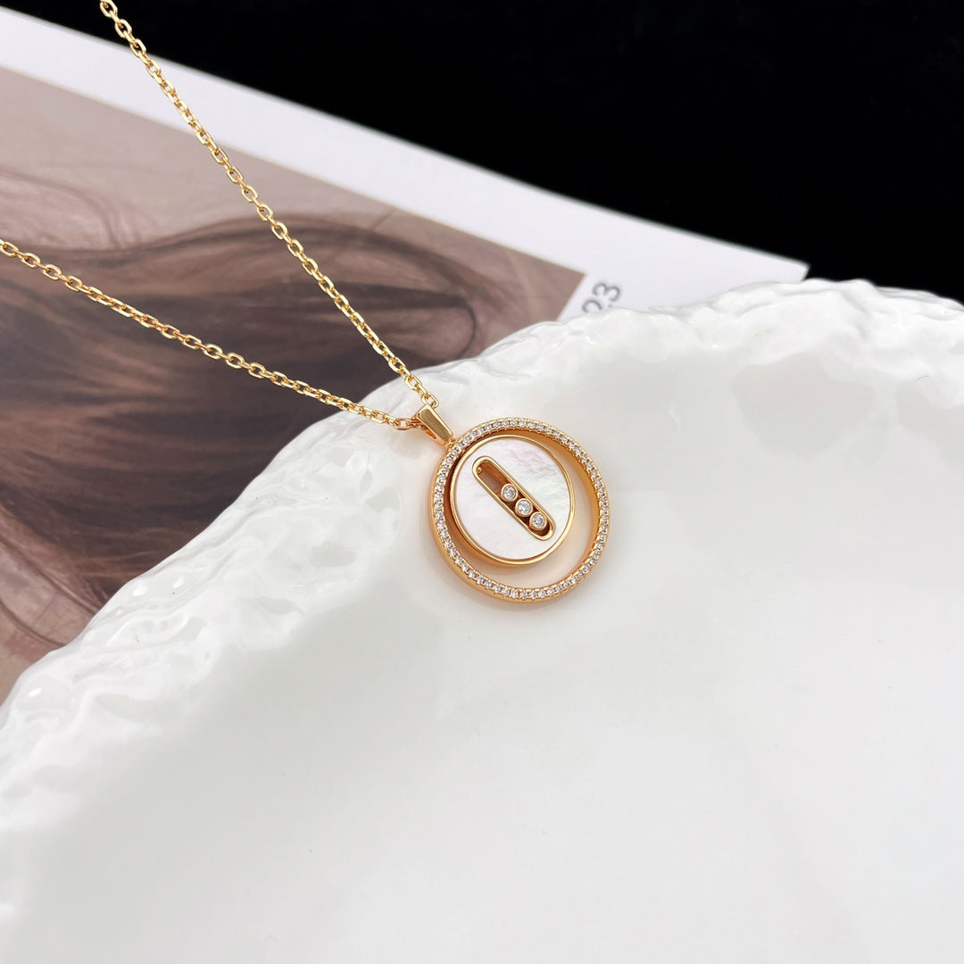 [Mystic JURI]Mystic MOVE MM NACRE BLANCHE DIAMOND NECKLACE