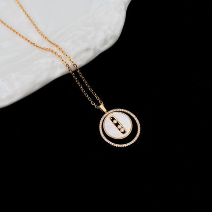 [Mystic JURI]Mystic MOVE MM NACRE BLANCHE DIAMOND NECKLACE