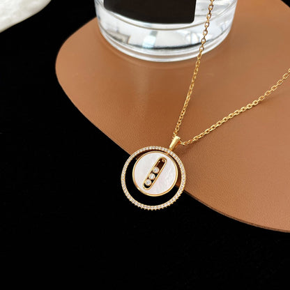 [Mystic JURI]Mystic MOVE MM NACRE BLANCHE DIAMOND NECKLACE