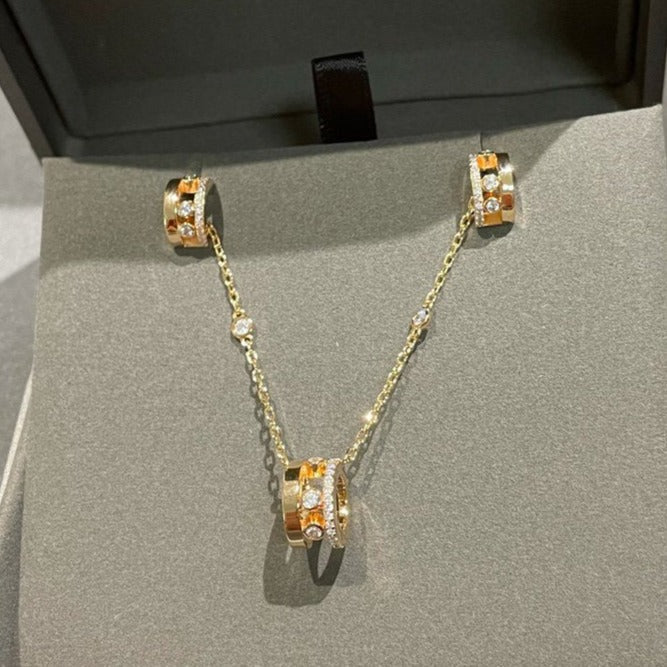 [Mystic JURI]CHAIN MOVE ROMANE PEDAND NECKLACE