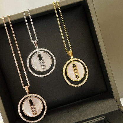 [Mystic JURI]Mystic MOVE MM NACRE BLANCHE DIAMOND NECKLACE