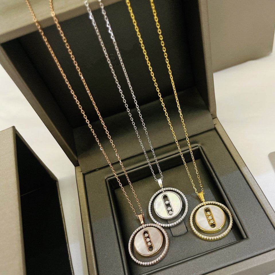 [Mystic JURI]Mystic MOVE MM NACRE BLANCHE DIAMOND NECKLACE