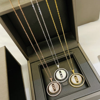 [Mystic JURI]Mystic MOVE MM NACRE BLANCHE DIAMOND NECKLACE