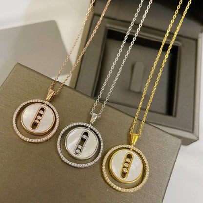 [Mystic JURI]Mystic MOVE MM NACRE BLANCHE DIAMOND NECKLACE