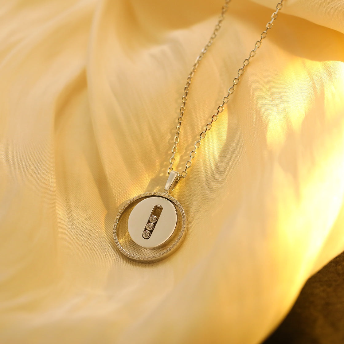 [Mystic JURI]Mystic MOVE MM SILVER DIAMOND NECKLACE