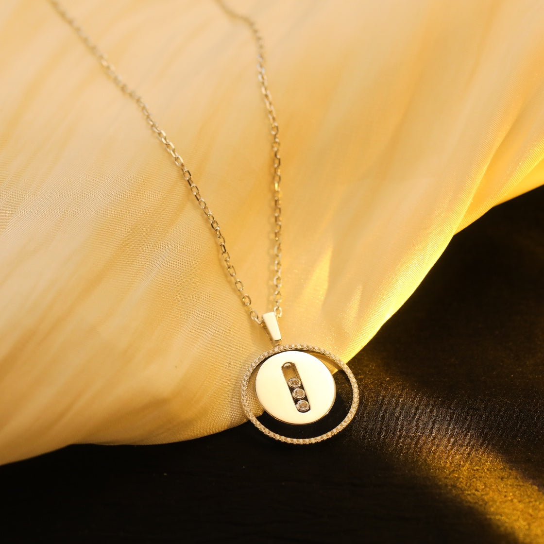 [Mystic JURI]Mystic MOVE MM SILVER DIAMOND NECKLACE