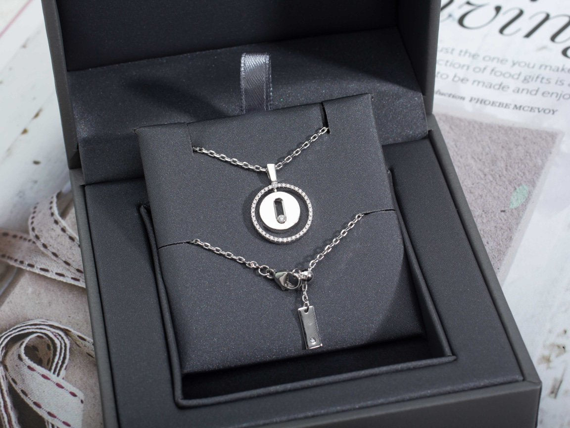 [Mystic JURI]Mystic MOVE PM NECKLACE SILVER DIAMOND