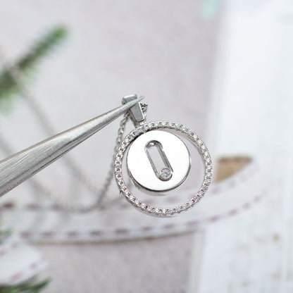 [Mystic JURI]Mystic MOVE PM NECKLACE SILVER DIAMOND