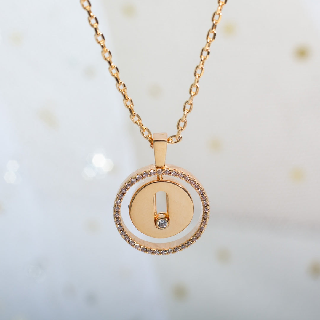 [Mystic JURI]Mystic MOVE PM NECKLACE PINK GOLD DIAMOND