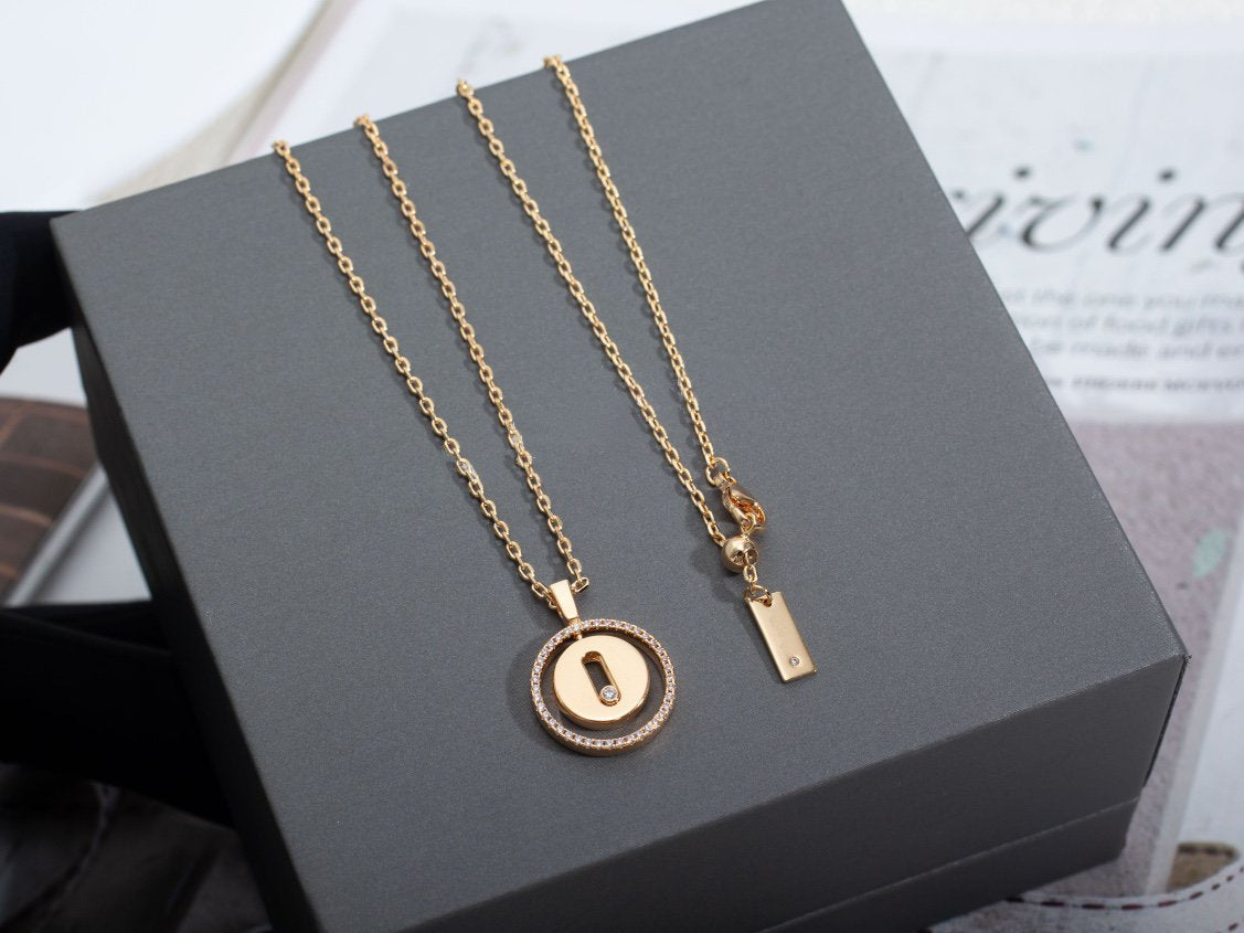 [Mystic JURI]Mystic MOVE PM NECKLACE PINK GOLD DIAMOND