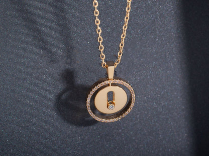 [Mystic JURI]Mystic MOVE PM NECKLACE PINK GOLD DIAMOND