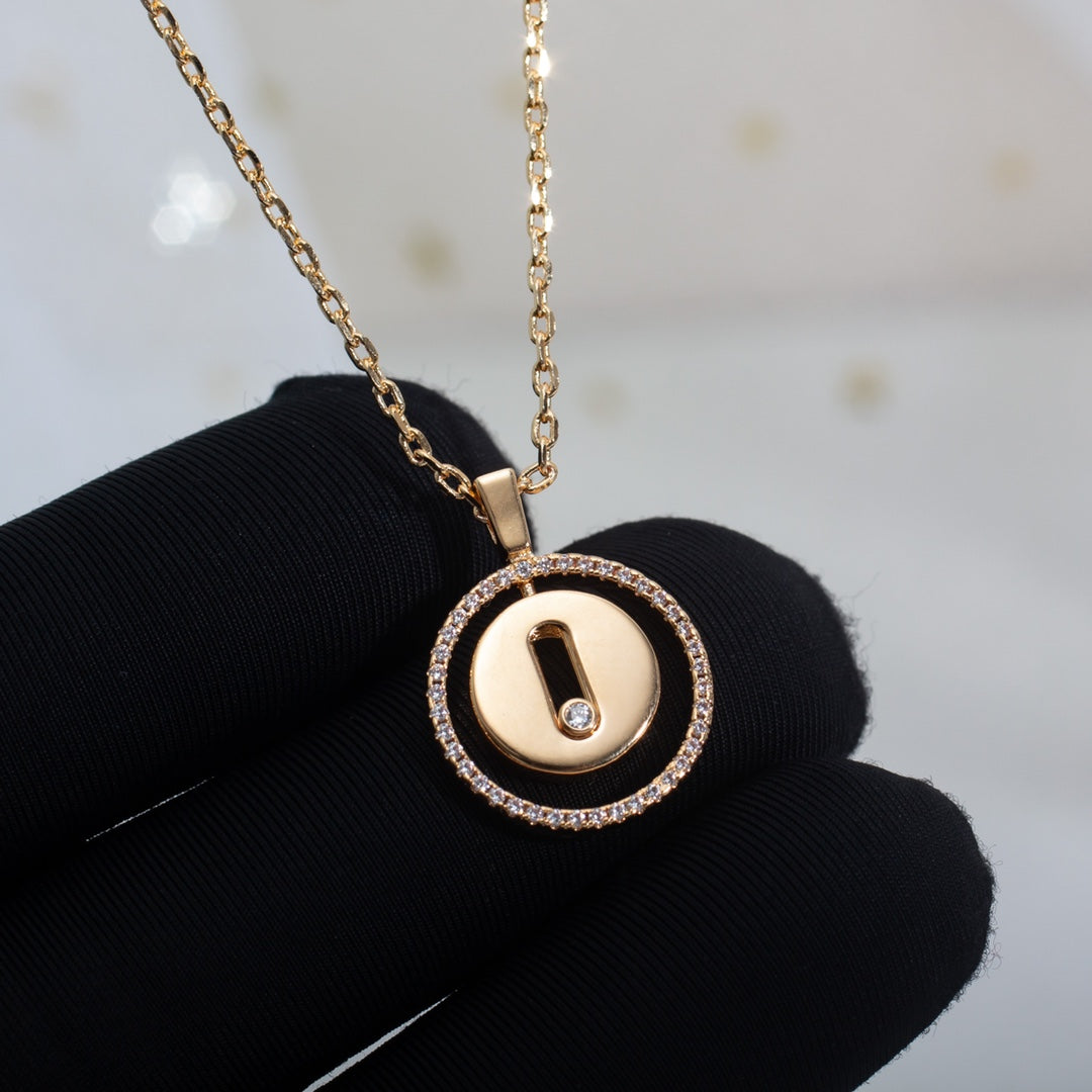 [Mystic JURI]Mystic MOVE PM NECKLACE PINK GOLD DIAMOND
