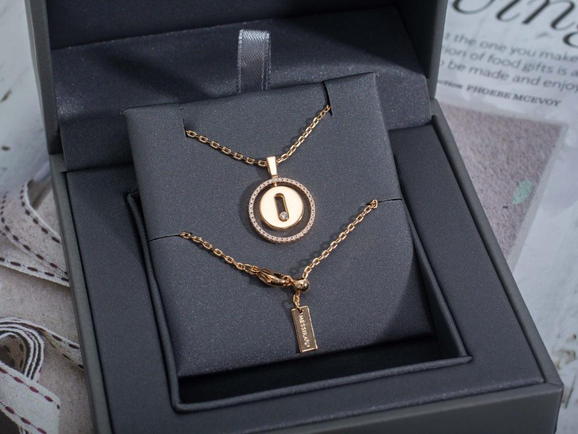 [Mystic JURI]Mystic MOVE PM NECKLACE PINK GOLD DIAMOND