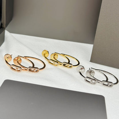 [Mystic JURI]CREOLES MOVE UNO PM DIAMOND EARRINGS