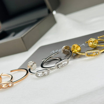 [Mystic JURI]CREOLES MOVE UNO PM DIAMOND EARRINGS