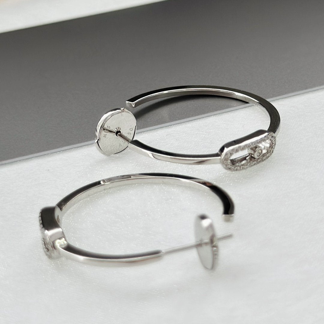 [Mystic JURI]CREOLES MOVE UNO PM DIAMOND EARRINGS