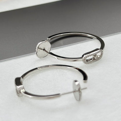 [Mystic JURI]CREOLES MOVE UNO PM DIAMOND EARRINGS